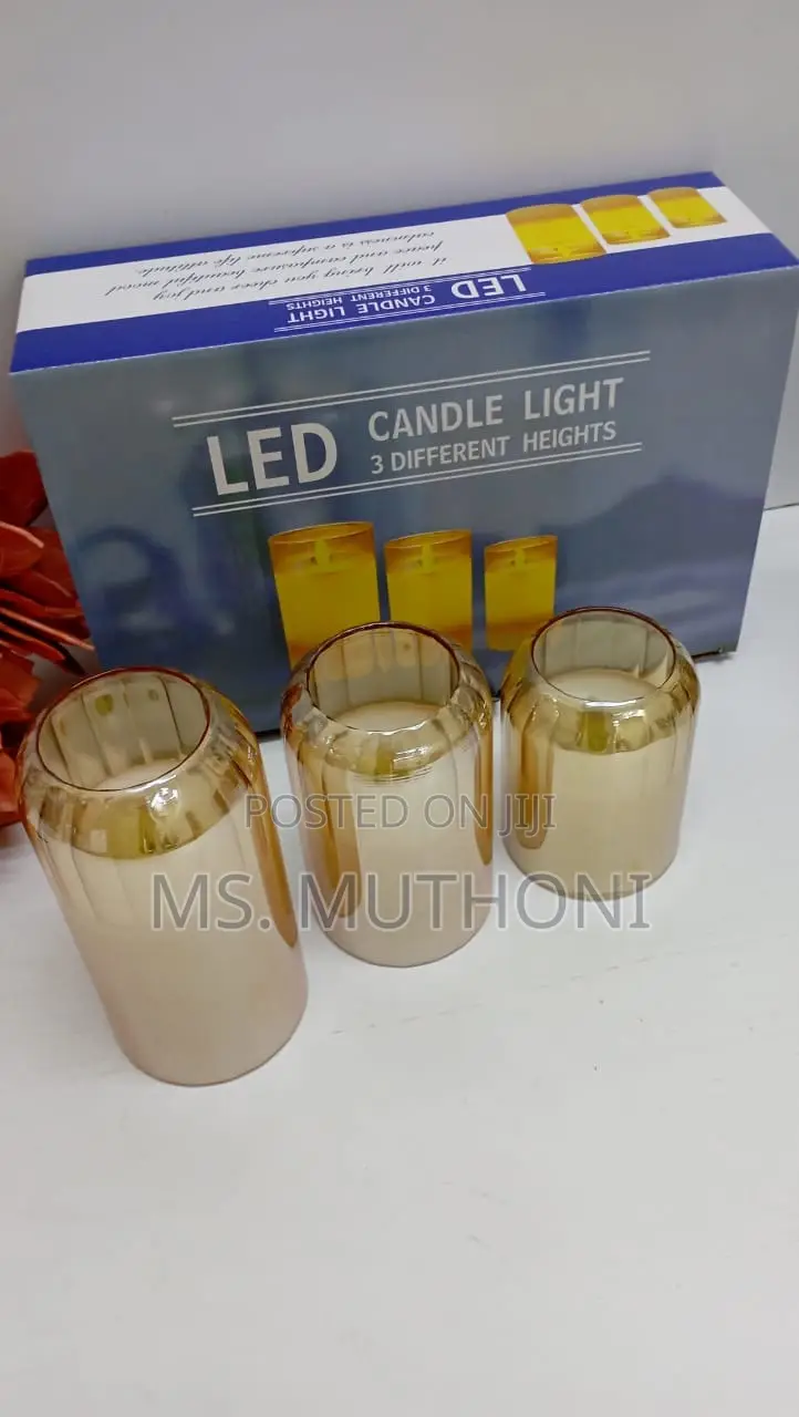 Glass Led Flameless Decorative Candles