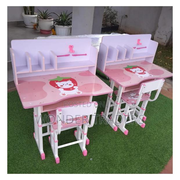 High Quality Elegant Kids Study Table Pink - main view