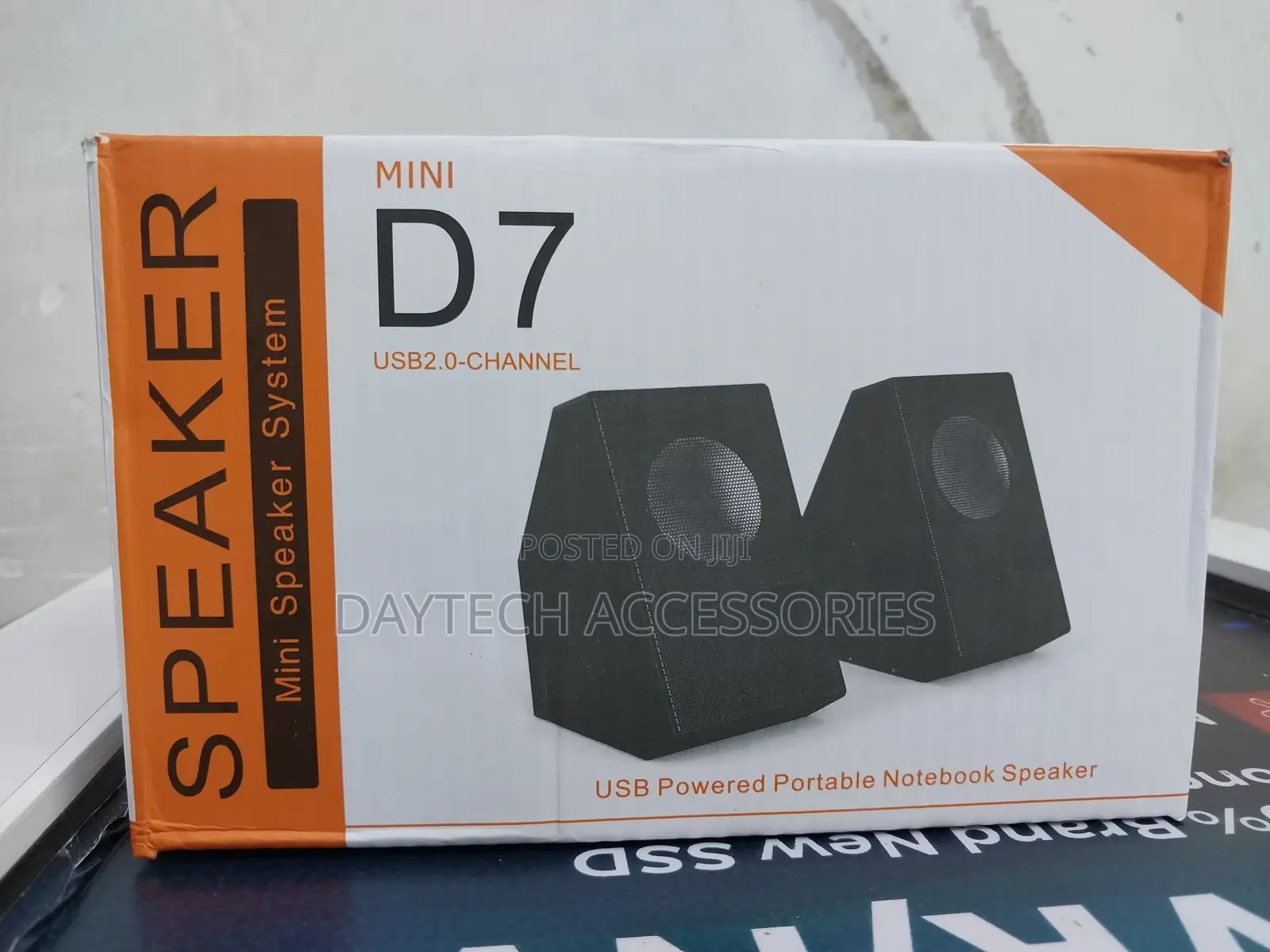 D7 Mini Multimedia Wired Speaker for Computer Usb 2.0 Black