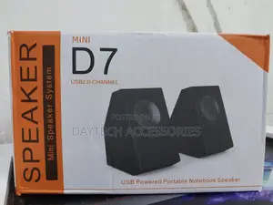 D7 Mini Multimedia Wired Speaker for Computer Usb 2.0 Black