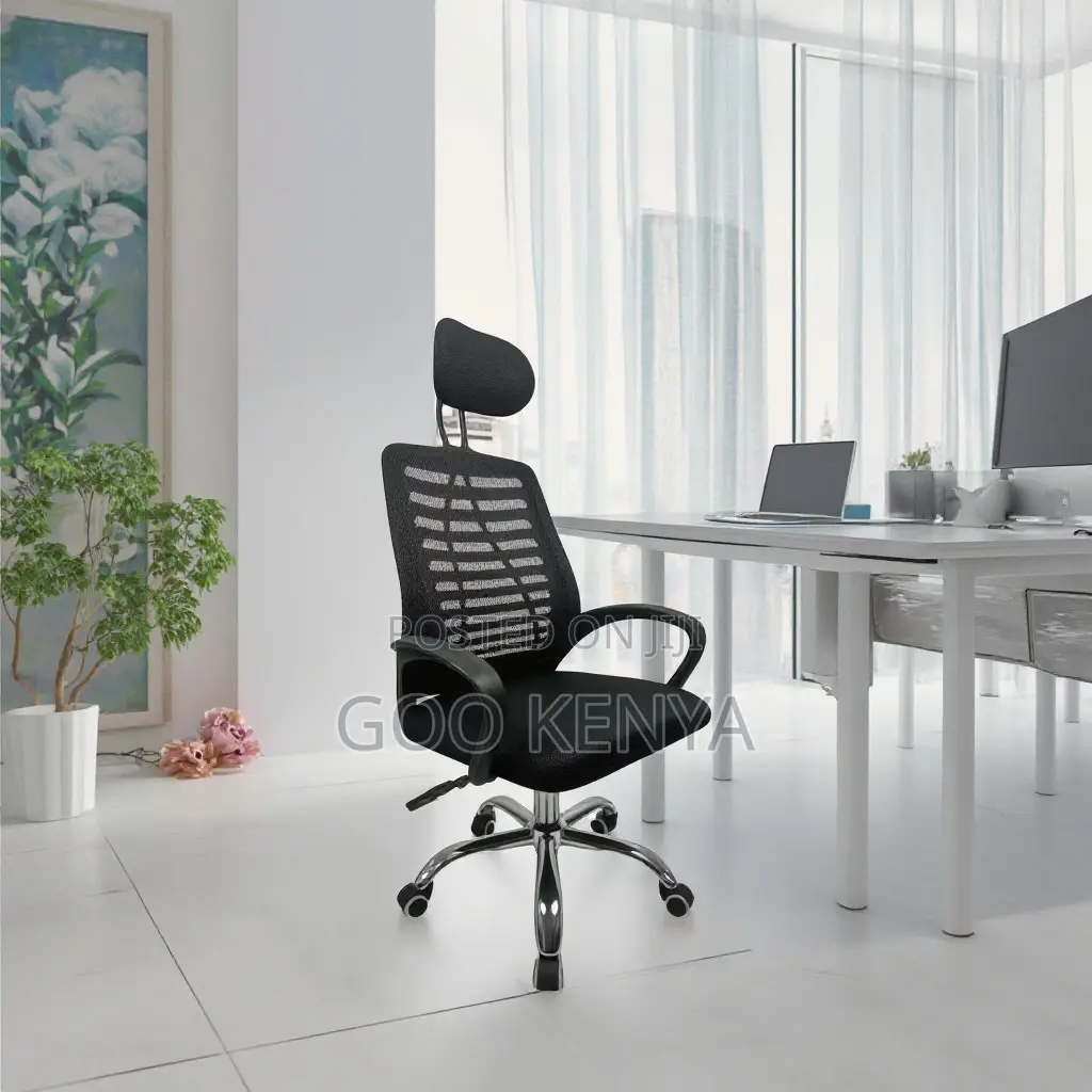 Office Chair ; Adjustable Swivel High Back Headrest Chair