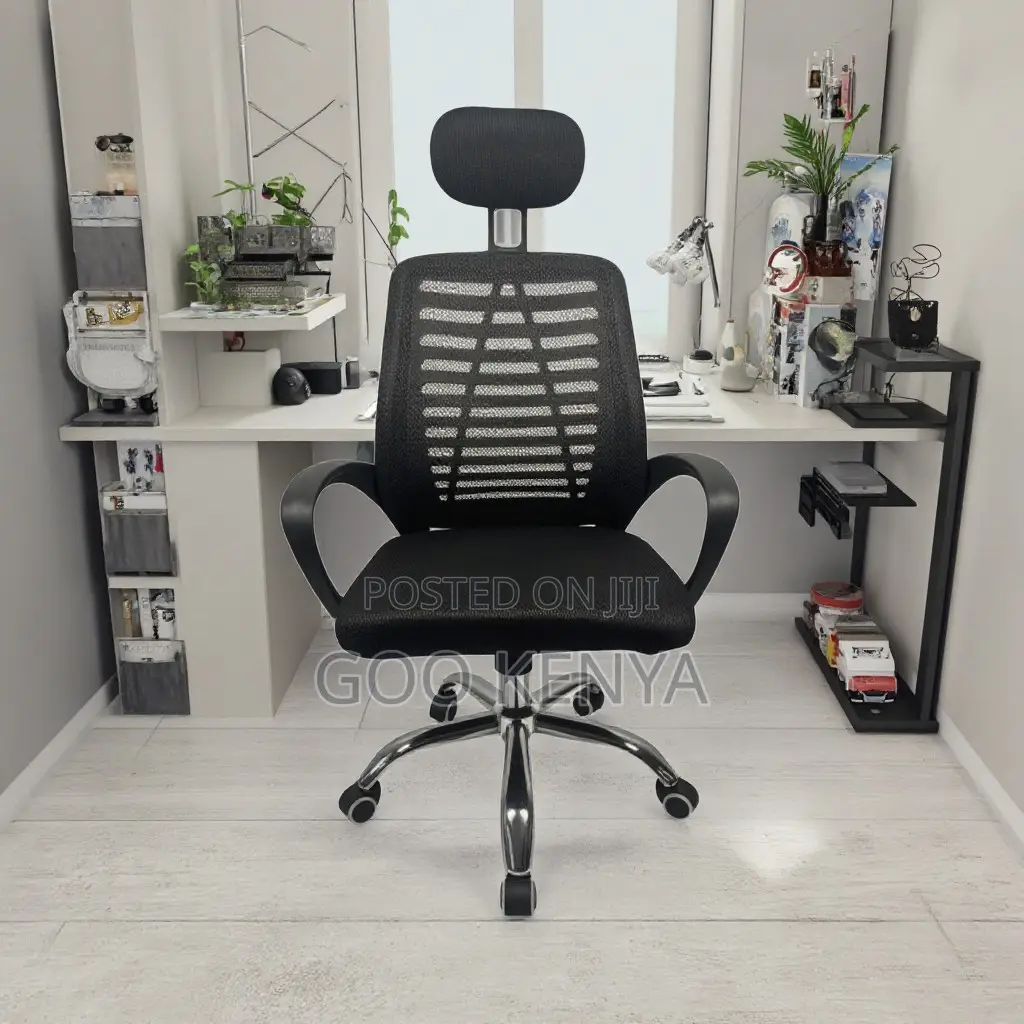Office Chair ; Adjustable Swivel High Back Headrest Chair