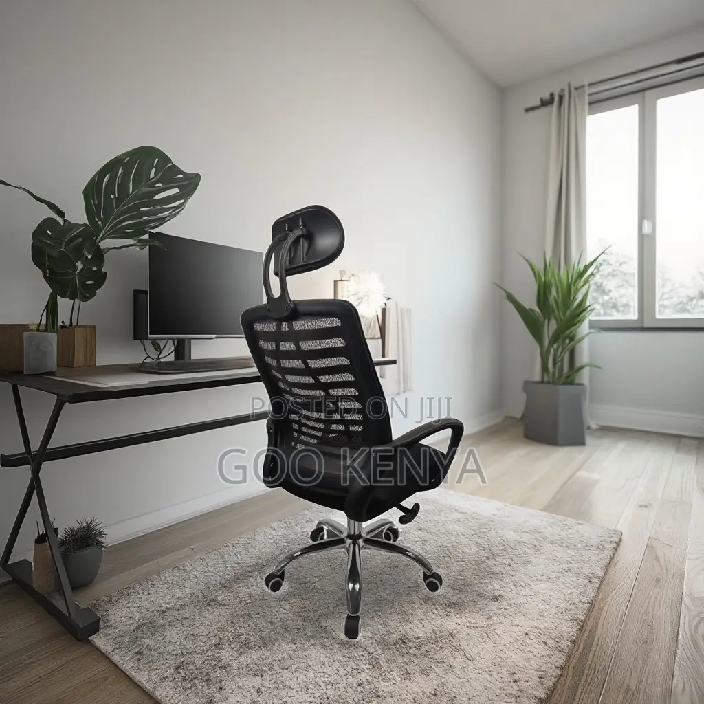 Office Chair ; Adjustable Swivel High Back Headrest Chair