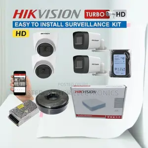 Easy to Install Hikvision 4 Hd 2mp CCTV Kit 1080p Security Cameras