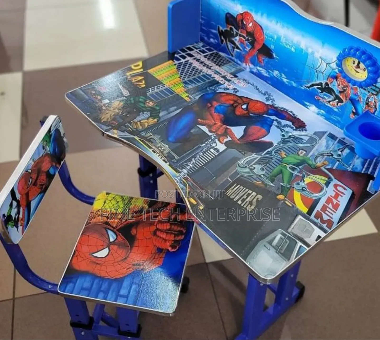 Spider Man Blue Executive Adjustable Kids Study Table Desk