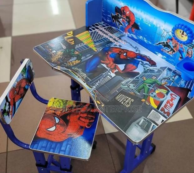 Spider Man Blue Executive Adjustable Kids Study Table Desk