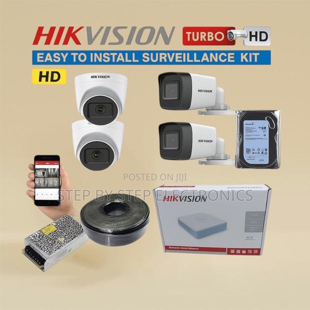 Hikvision 4 Hd 2mp 1080p Security Cameras CCTV Kit Full Package
