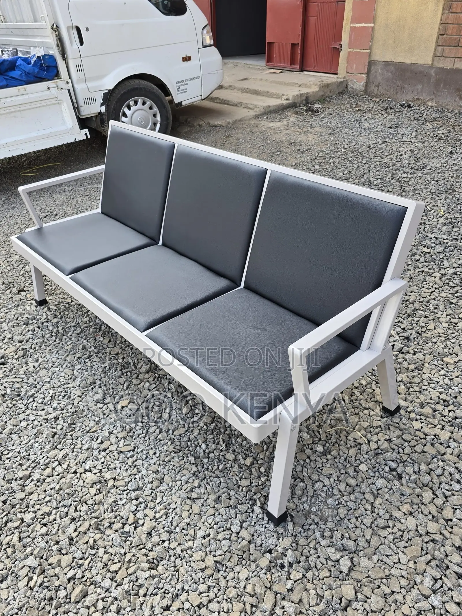 Office Bench ; 3-Link Heavy Duty Office Waiting Bench