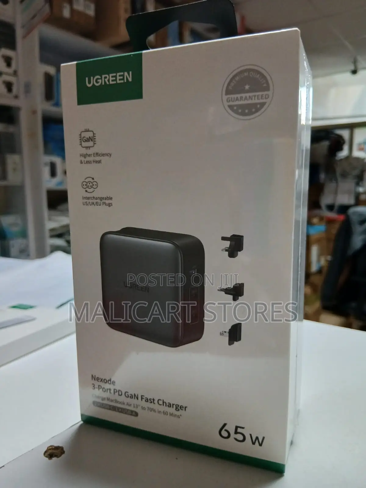 Ugreen Nexode 65w 3-Port Gan Fast Charger Set Uk Ug-90409