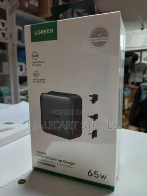 Ugreen Nexode 65w 3-Port Gan Fast Charger Set Uk Ug-90409