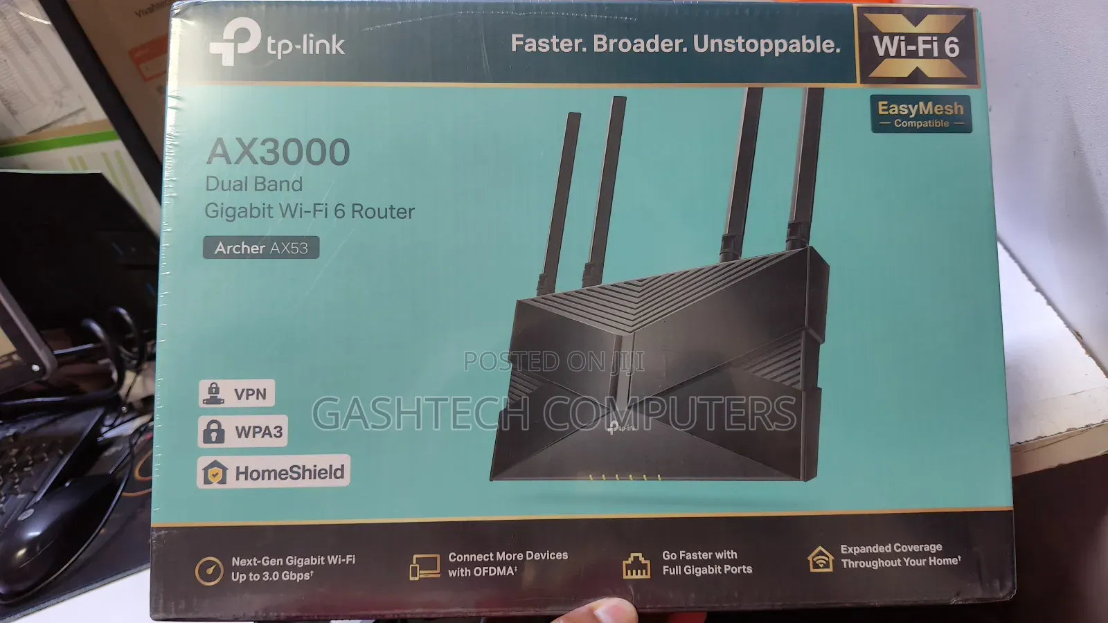 Tp-Link Ax3000 Dual Band Gigabit Wi-Fi 6 Rounter - Tl-Archer Ax53