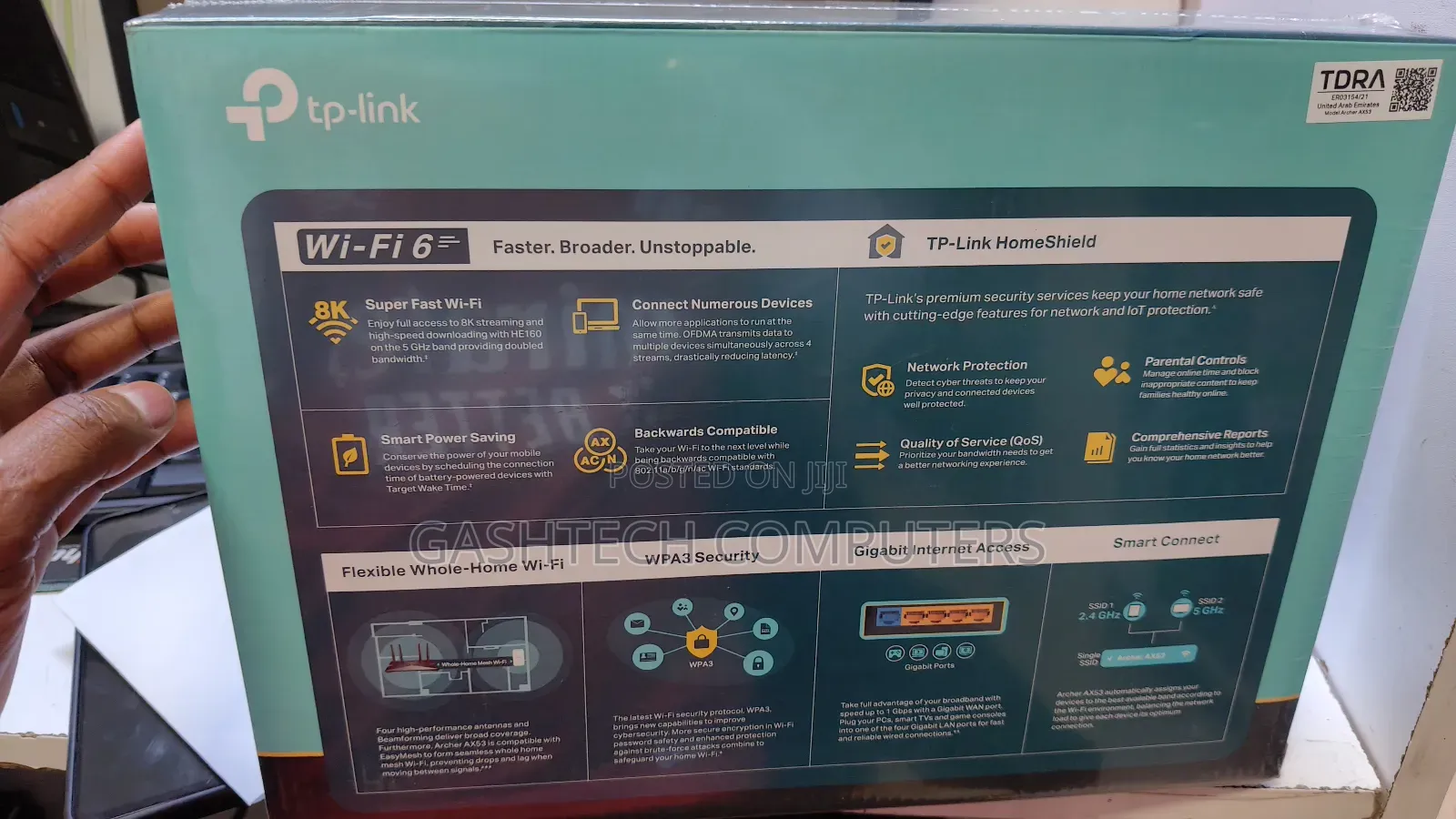 Tp-Link Ax3000 Dual Band Gigabit Wi-Fi 6 Rounter - Tl-Archer Ax53