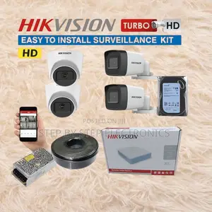 Ip66 Weatherproof 4 Hikvision 1080p 2mp CCTV Cameras Complete System