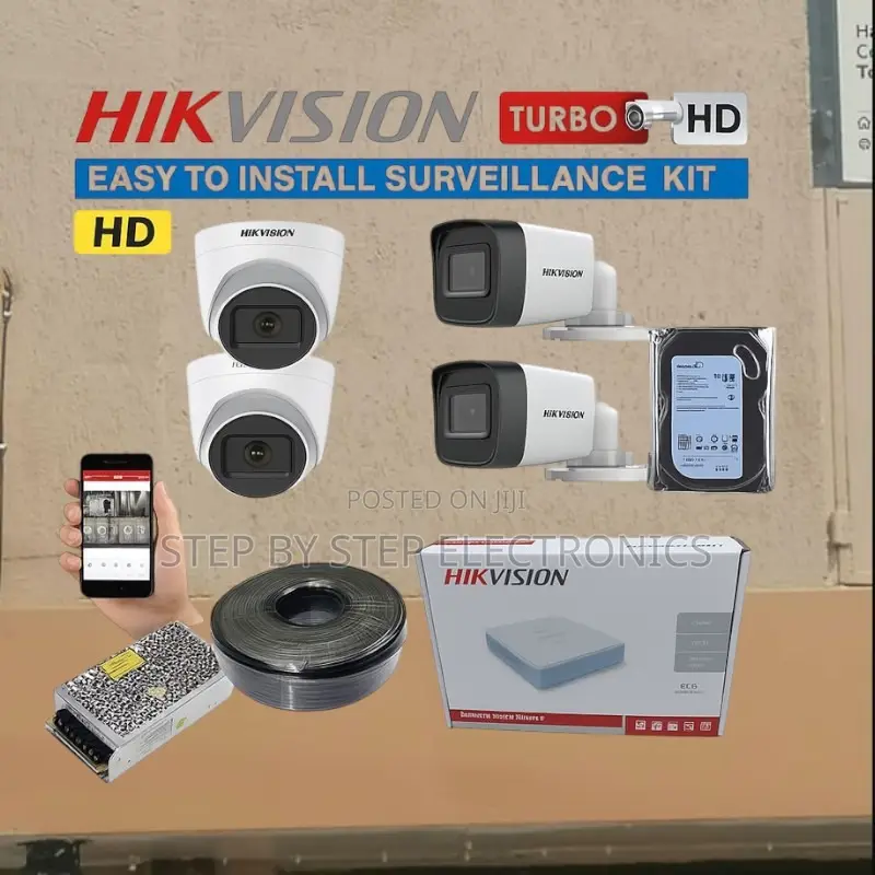 Plug and Play 4 Hikvision 1080p 2mp CCTV Cameras Complete System
