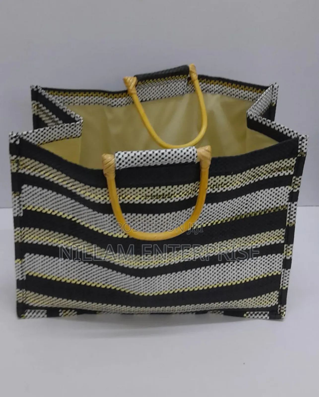 Jute Tote Bags Striped