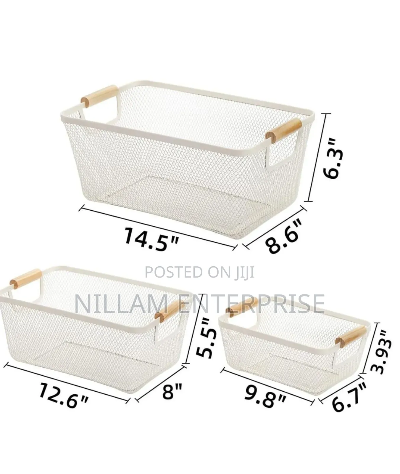3pcs Storage Organizers/Fruit Storage Baskets