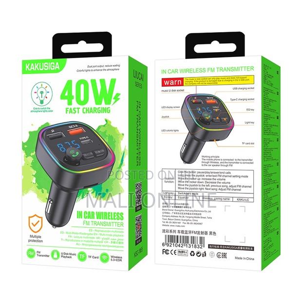 Kakusiga Ksc-1065 40w Car Wireless Fm Transmitter Bluetooth - thumbnail 5