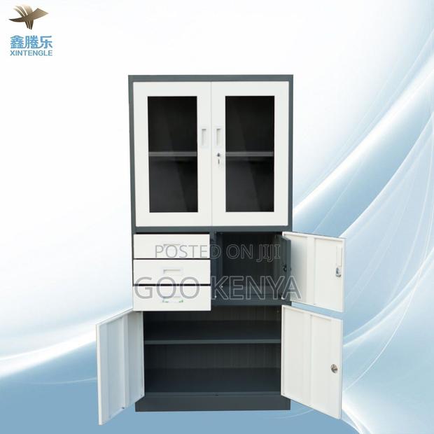 Office Cabinet ; 3 Drawer and Glass Door File Storage Unity - thumbnail 2