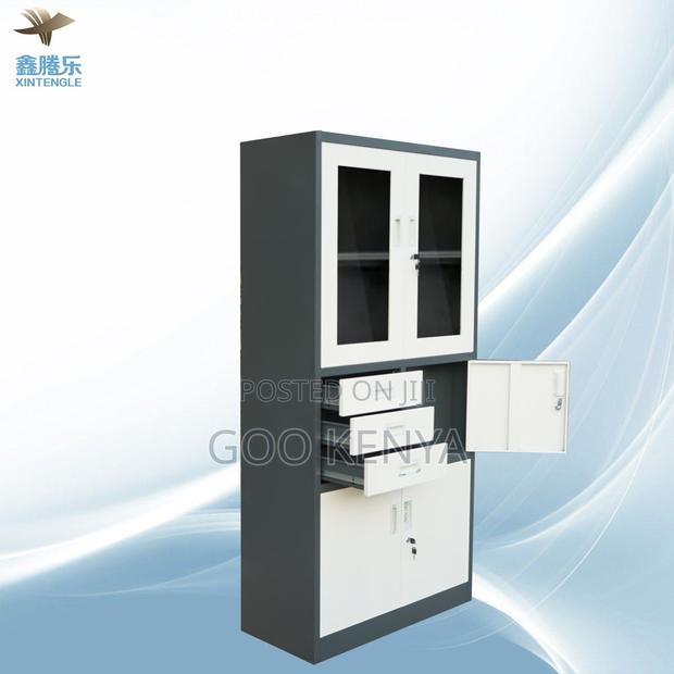 Office Cabinet ; 3 Drawer and Glass Door File Storage Unity - thumbnail 3
