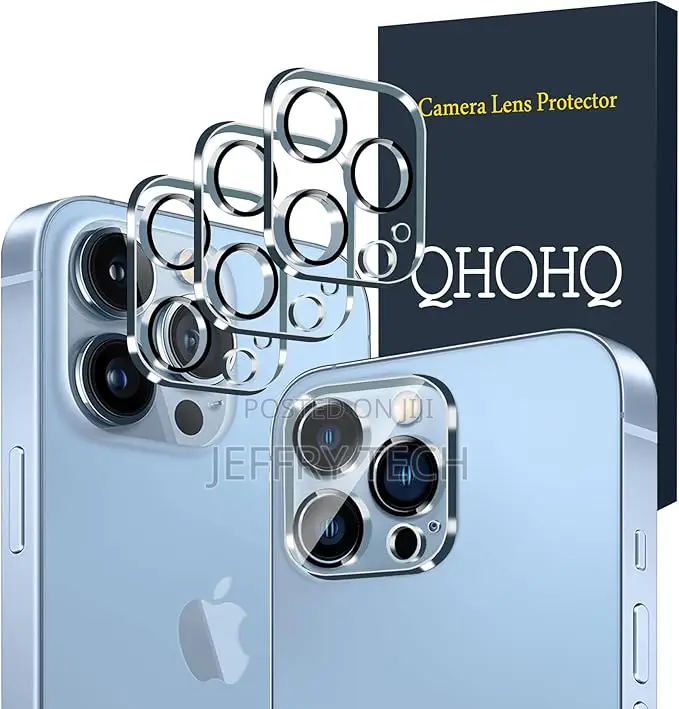 Qhohq Full Tempered Glass Camera Lens Protector for iPhone 13 Pro