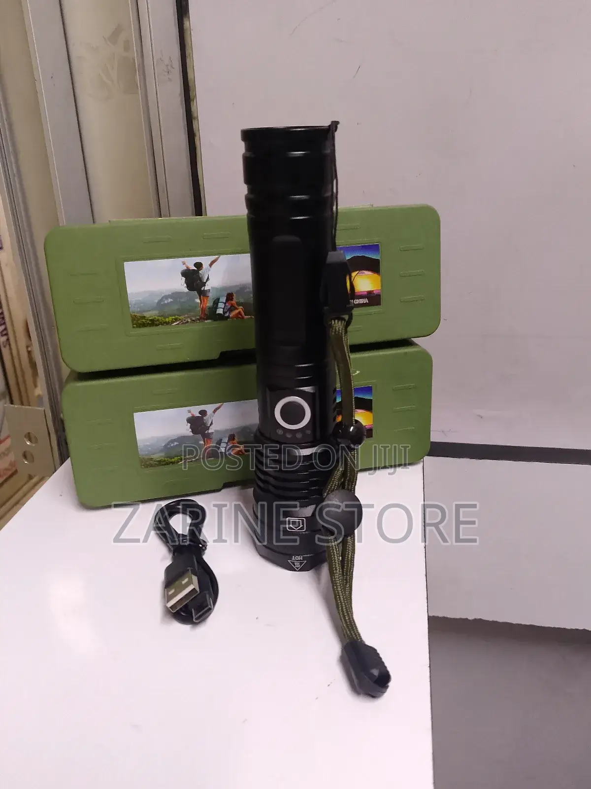 P50 Inbuilt Battery Torch Multifunctional Flashlight Type C Charging