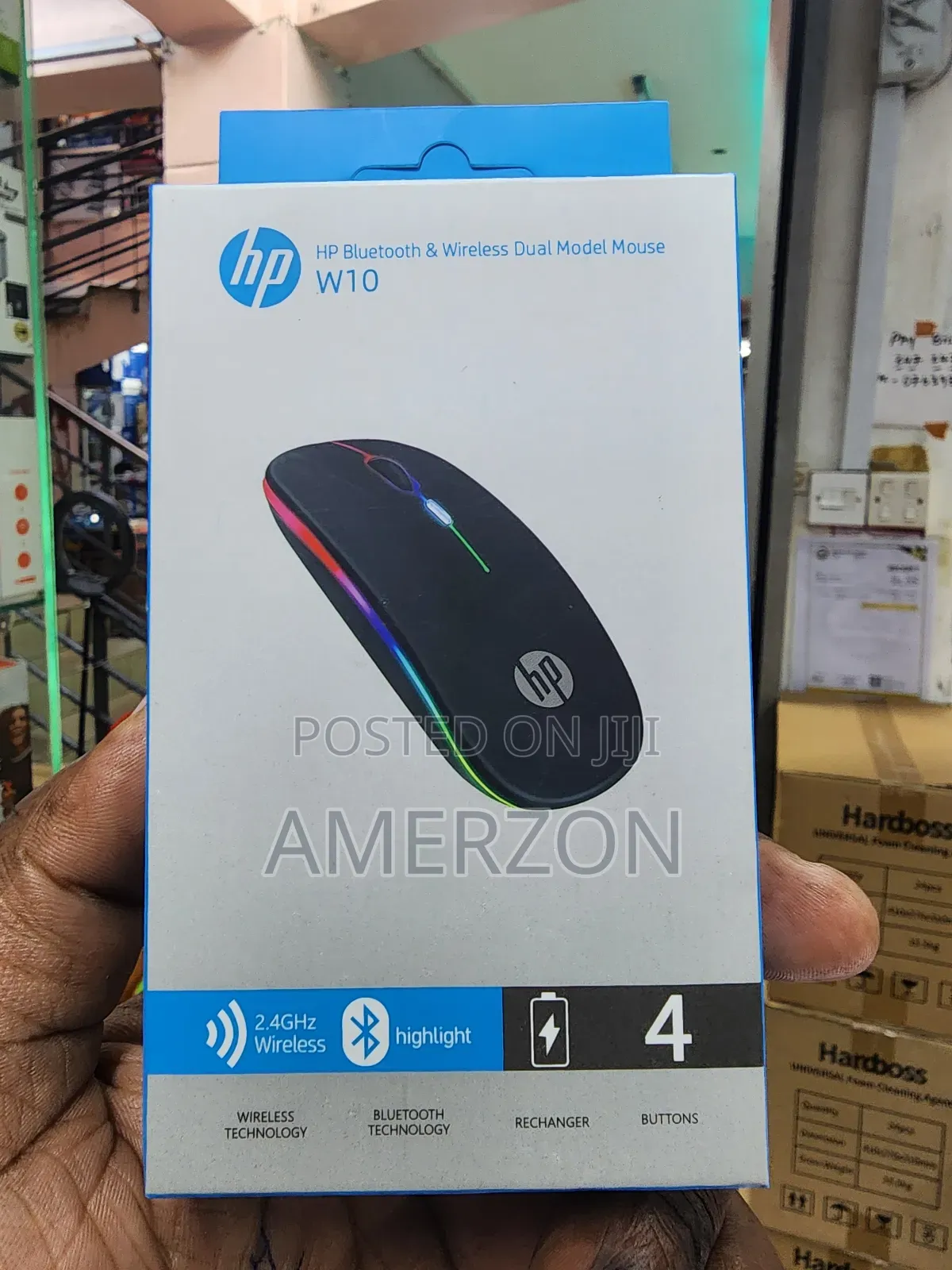 Hp Mouse W10 Dual Mode Rechargeable Bluetooth Wireless