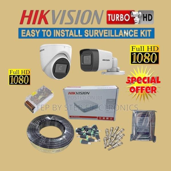 Crystal-Clear Hikvision 2 Cameras 1080p Full Hd CCTV Security System