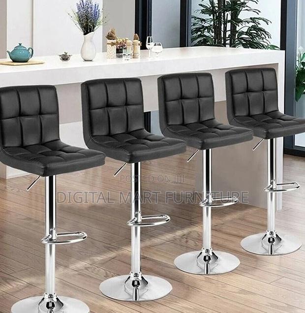 Bar Stool: Black Hydraulic Bar Stool - thumbnail 5