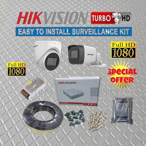 High-Definition Hikvision 2 Cameras 1080p Full Hd CCTV Security System