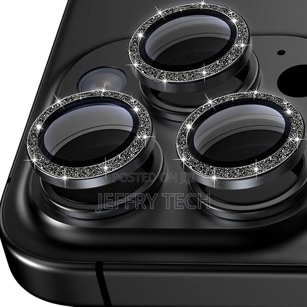 Cojoc iPhone 16 Pro Max Camera Lens Protector - Glitter Black - main view
