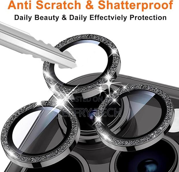 Cojoc iPhone 16 Pro Max Camera Lens Protector - Glitter Black - thumbnail 2