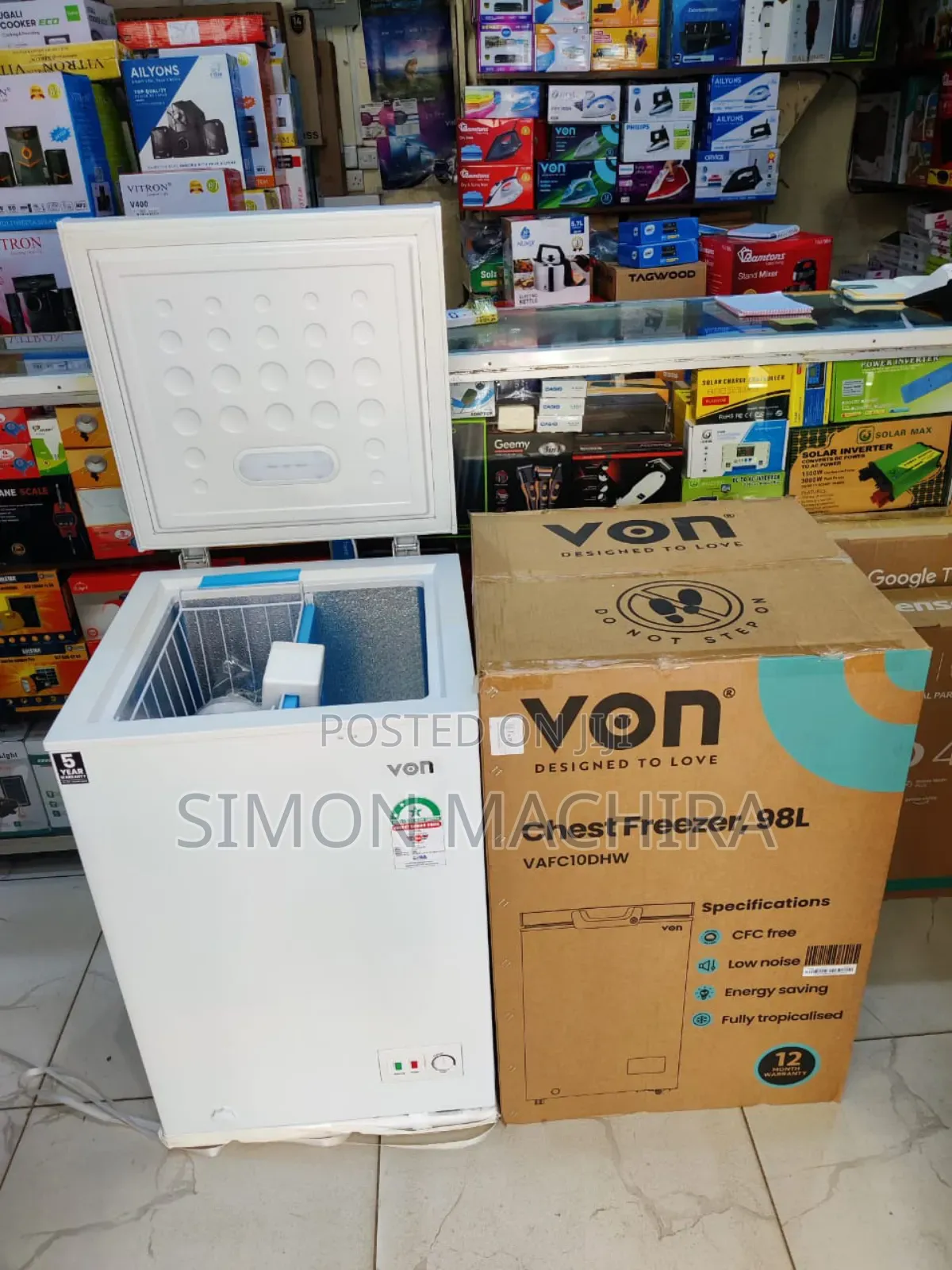Von Freezer 98l Chest Freezer