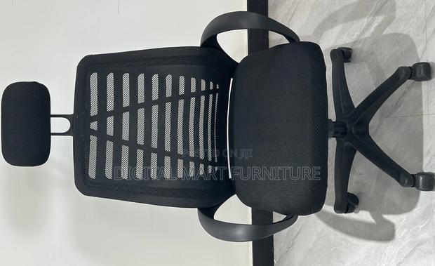 Office Chair: Headrest Equipped Black Office Chair - thumbnail 5