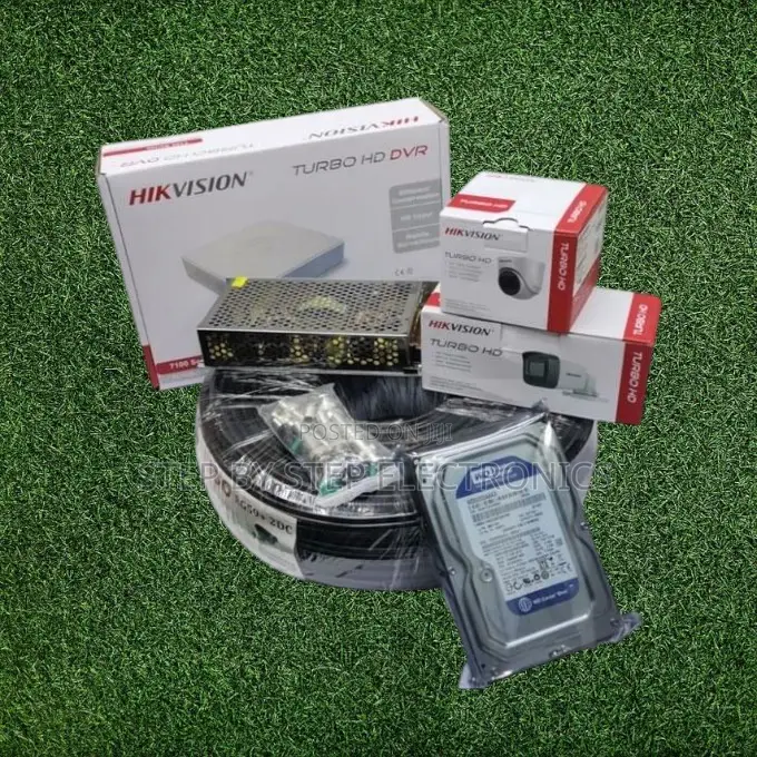Real-Time Capture Hikvision 2 Cameras 1080p Full Hd CCTV Complete Kit