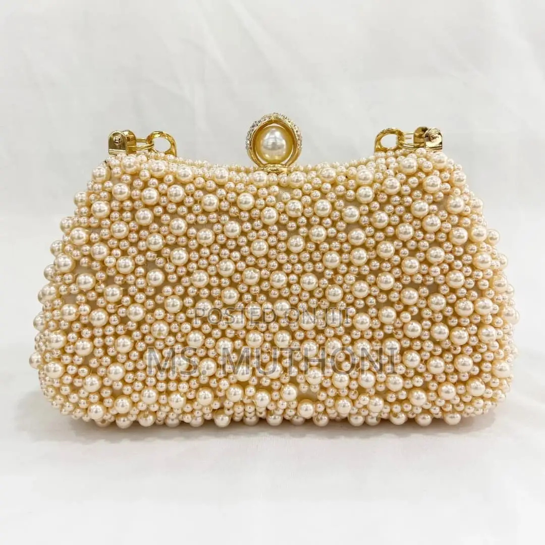 Bridal / Dinner Pearls Embelished Clutch Bags