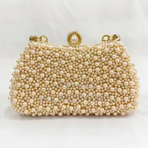 Bridal / Dinner Pearls Embelished Clutch Bags
