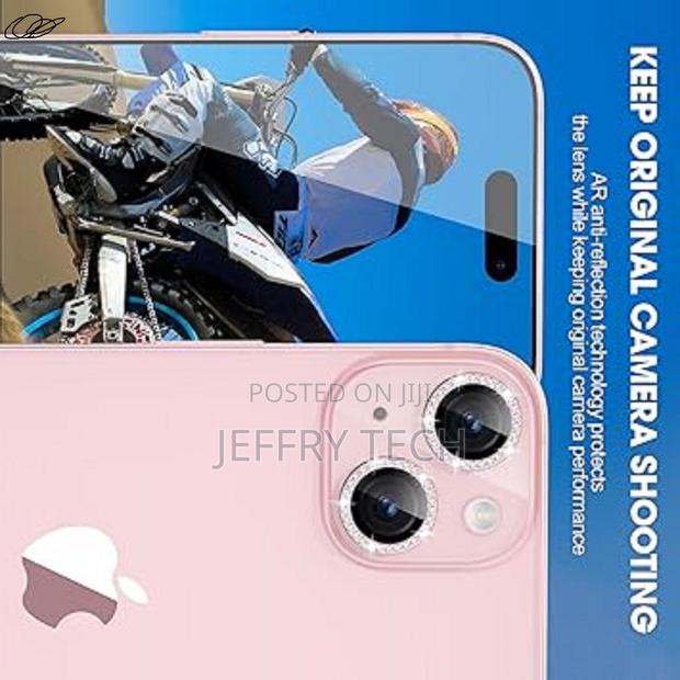 Xfilm Camera Lens Protector for iPhone 15 Plus Bling Metal Ring - thumbnail 3