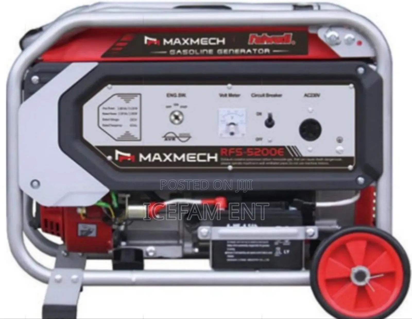 Maxmech Petrol Electric Start Generator RFS-5200e 3.8kva/3.0kw