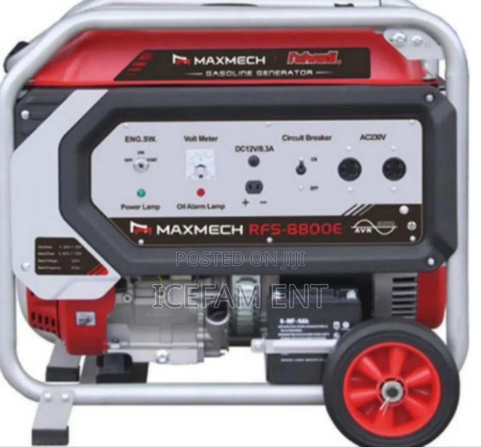 Maxmech Petrol Electric Start Generator RFS-8800e 9.4kva/7.5kw