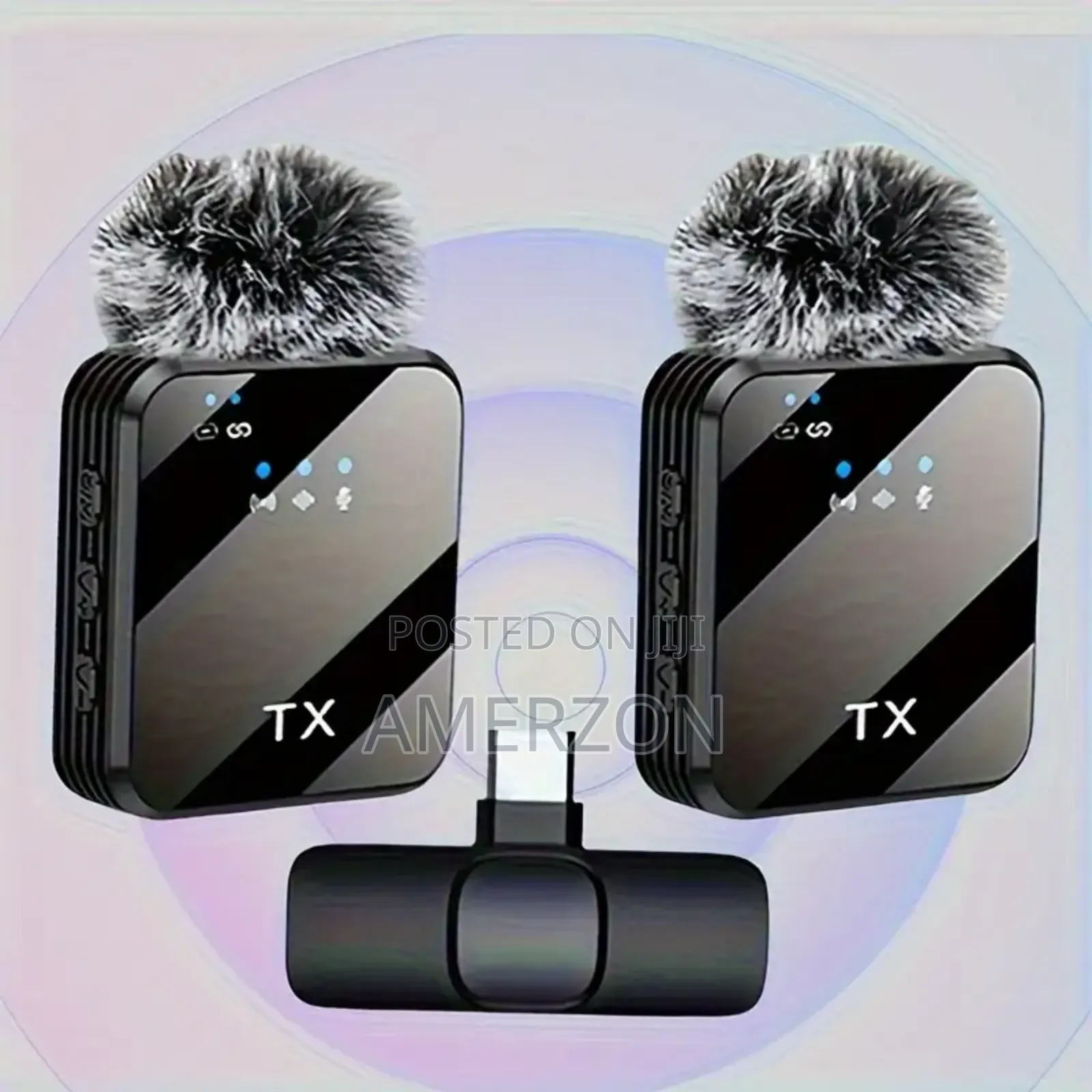 Wireless Lavalier Microphone F11-2 – 3-in-1 System for Ios, Android,