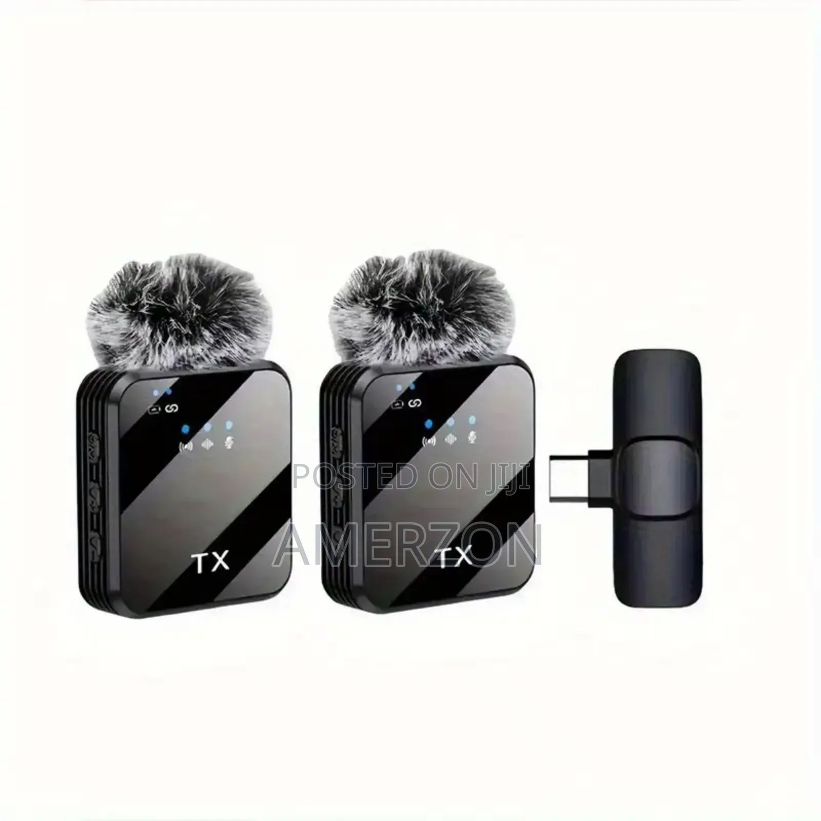 Wireless Lavalier Microphone F11-2 – 3-in-1 System for Ios, Android,