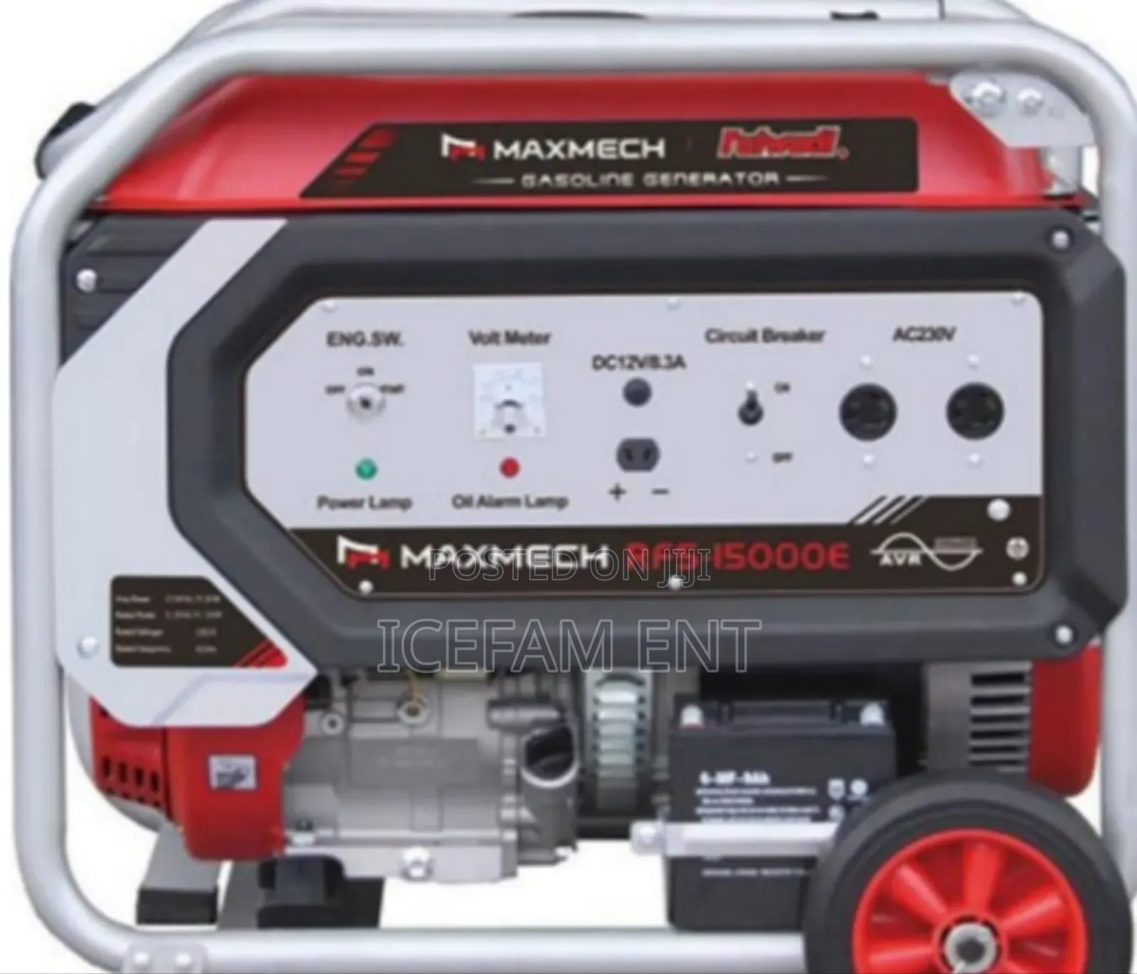 Maxmech Petrol Electric Start Generator RFS-15000e 11.9kva/9.5kw