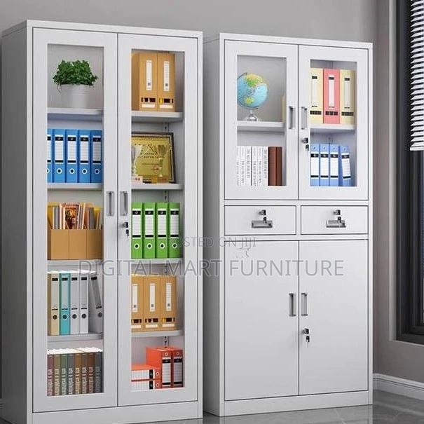 Office Cabinet: Matte White Storage Cabinet - thumbnail 2