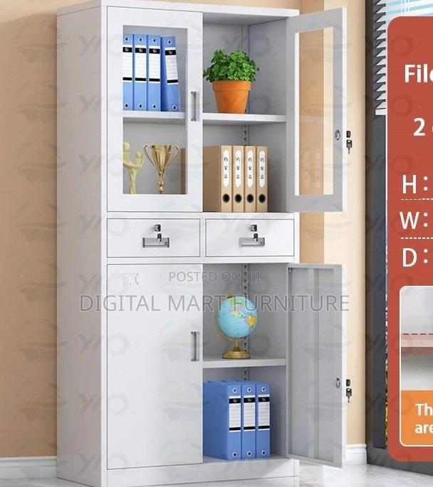Office Cabinet: Matte White Storage Cabinet - thumbnail 3