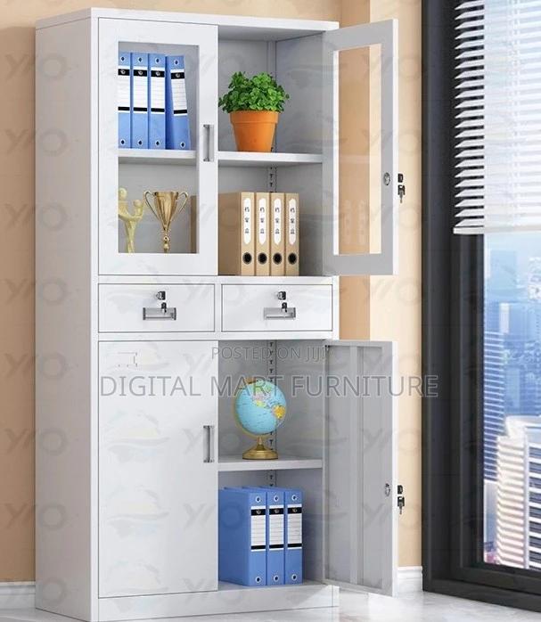 Office Cabinet: Matte White Storage Cabinet - thumbnail 4