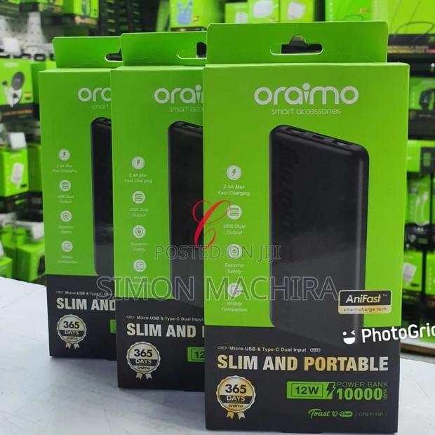 Oraimo Toast 10 Flash P118d 10,000mah Slim and Portable Power Bank