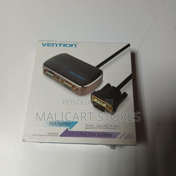 Vention 1 in 2 Out Vga Splitter Black Aluminium Alloy Type