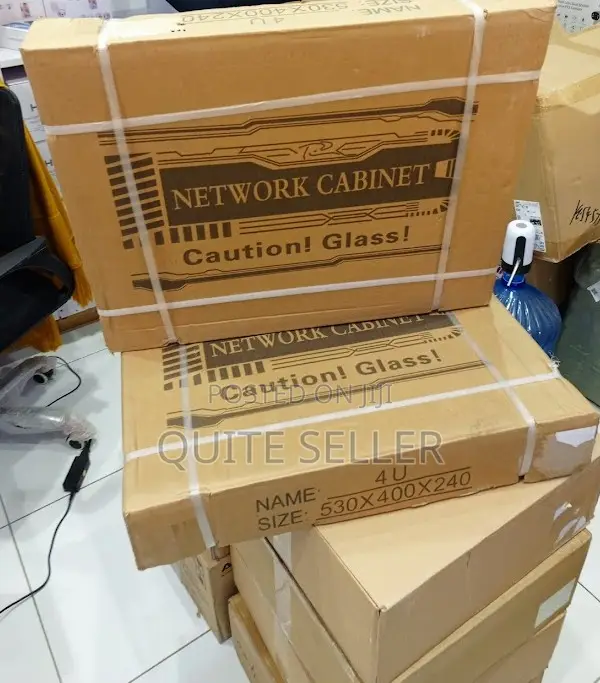 4 U Cabinet Data Cabinet-Easy Cable Options via Top, Bottom, and Rear.