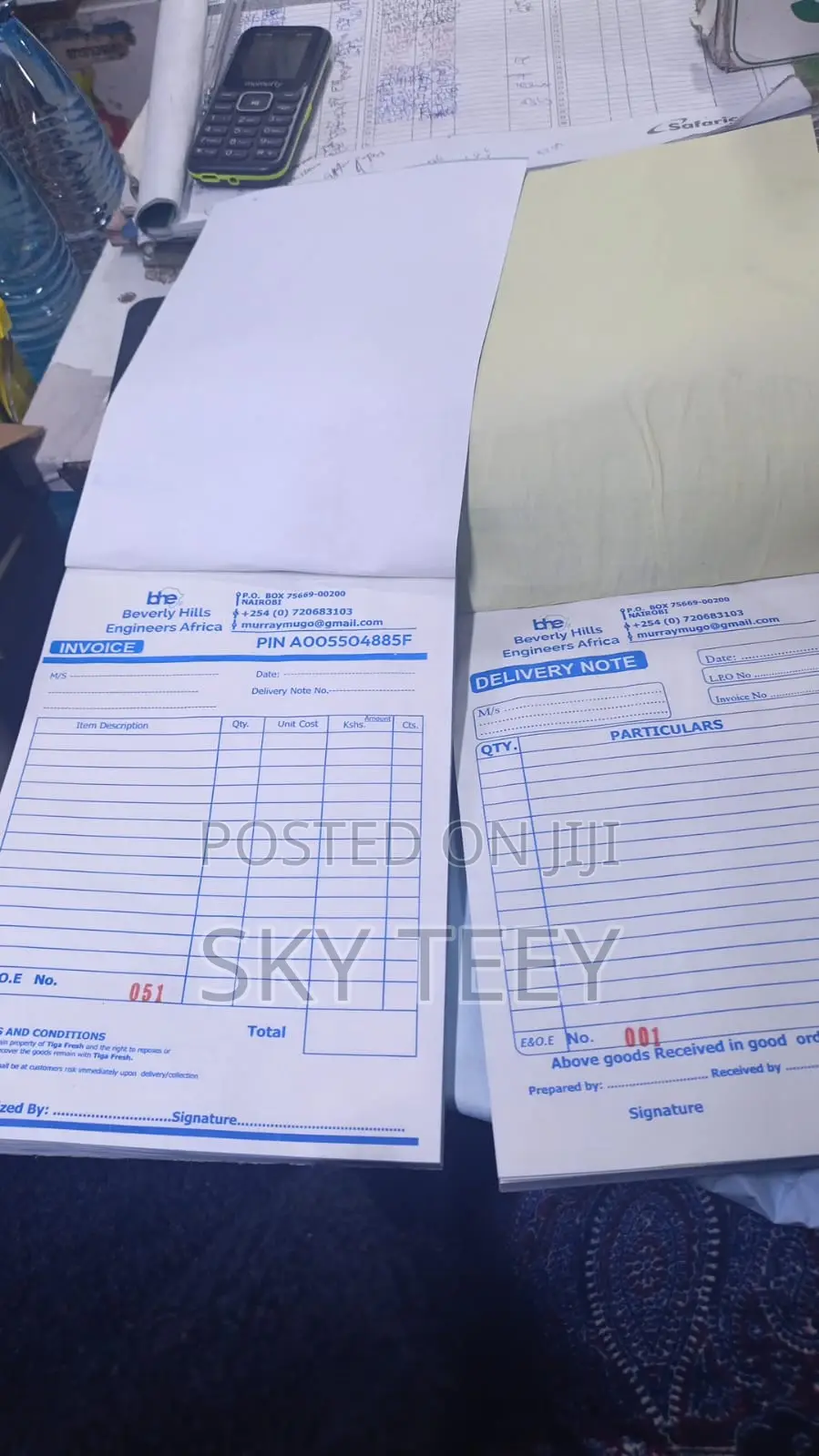 Invoice and Delivery Receipts