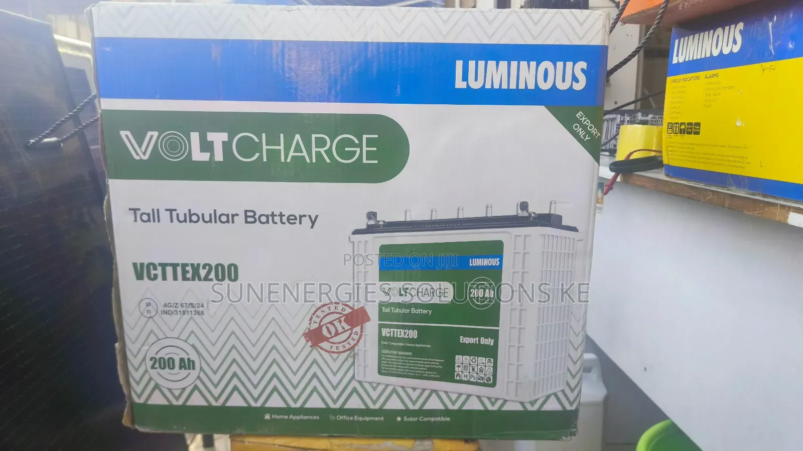 Luminous 12v 200ah Tall Tubular Battery